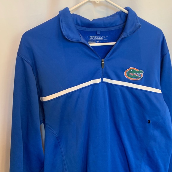 Nike Golf Tour Performance UF Florida Gators 1/4 Zip Jacket Blue Size M - Picture 2 of 16